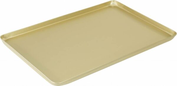Display tray and baking sheet for counters - champagne anodised